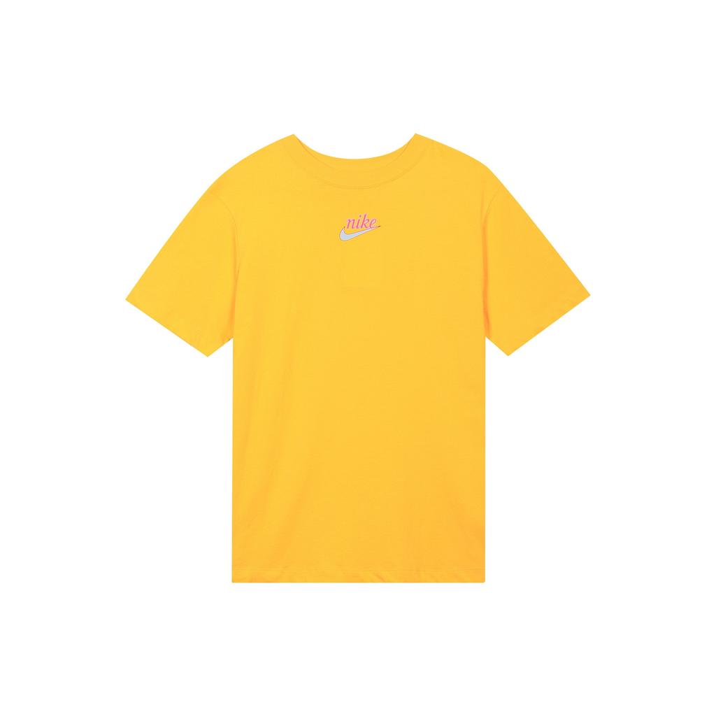 Nike Cartoon Pattern Print Logo Round Neck Vintage Short Sleeve T-Shirt Women Tops Yellow DV3204-739