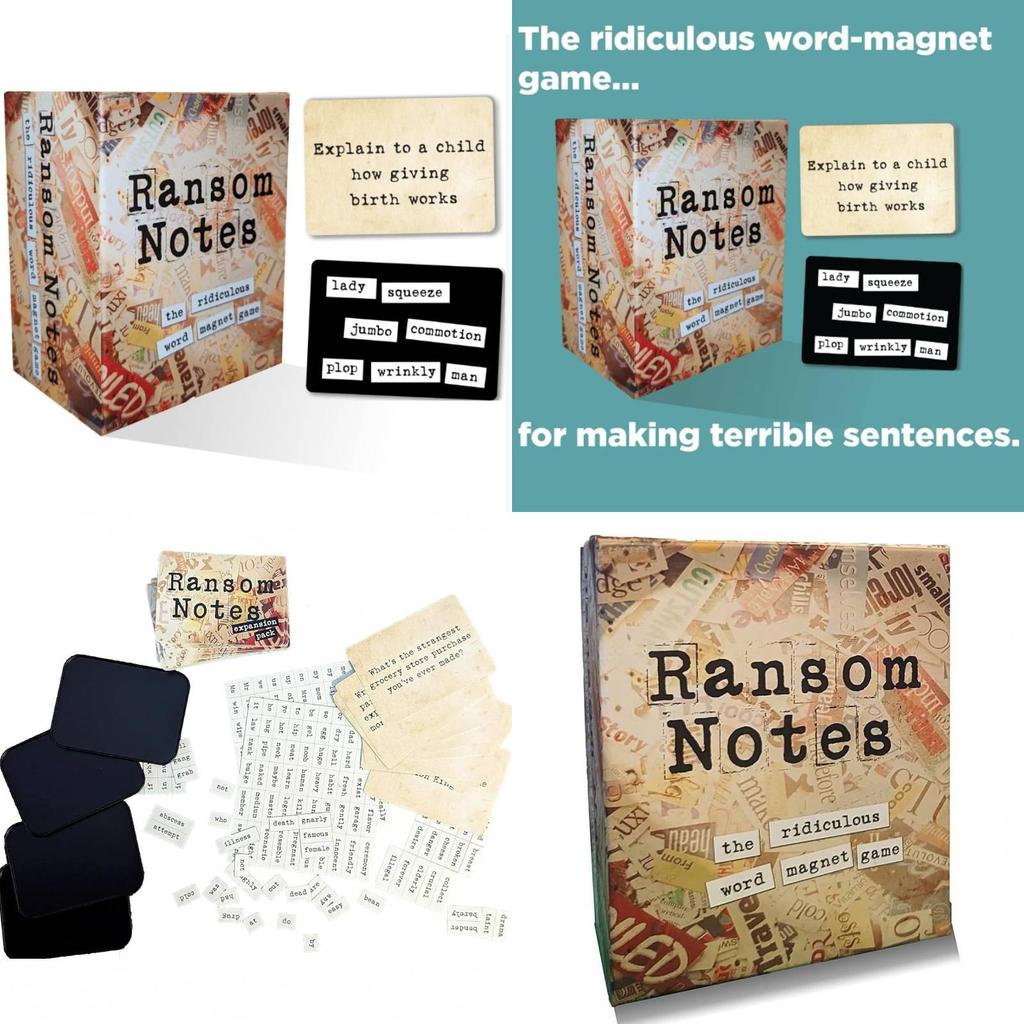 Ransom Notes And The First Card Game For Family And Friend Party Fun