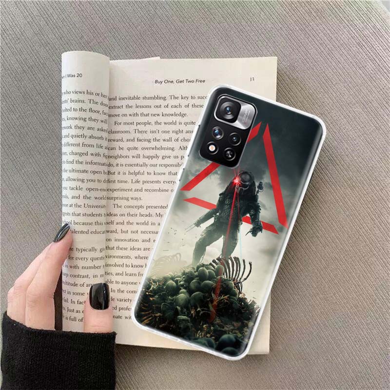

Alien vs Predator Phone Case For Xiaomi Redmi Note 11 12 14 13 Pro Plus 5G 14S 4G 12S 10 10S 11T Pro 11S 11E Coque Fundas TPU Redmi Note 14 5G