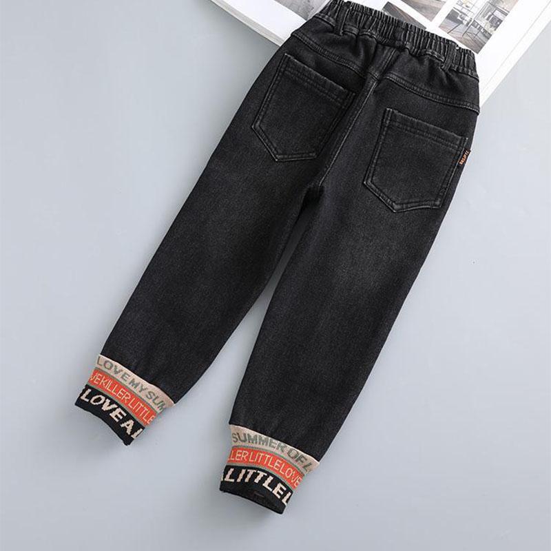 Girls' Autumn Jeans New Korean Slim Fashion Threaded Children's Pants
