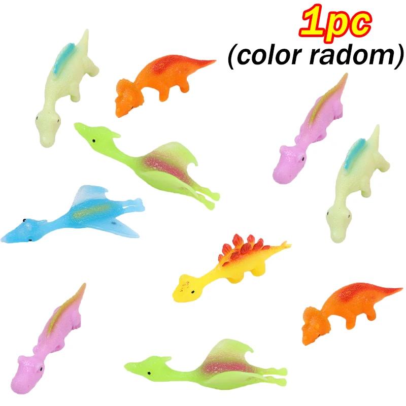 

1/10Pcs Funny Dinosaur Finger Toys Kid Children Creative Cartoon Animals Stress Relief Shooting Playing Games Vent Catapult Gift
