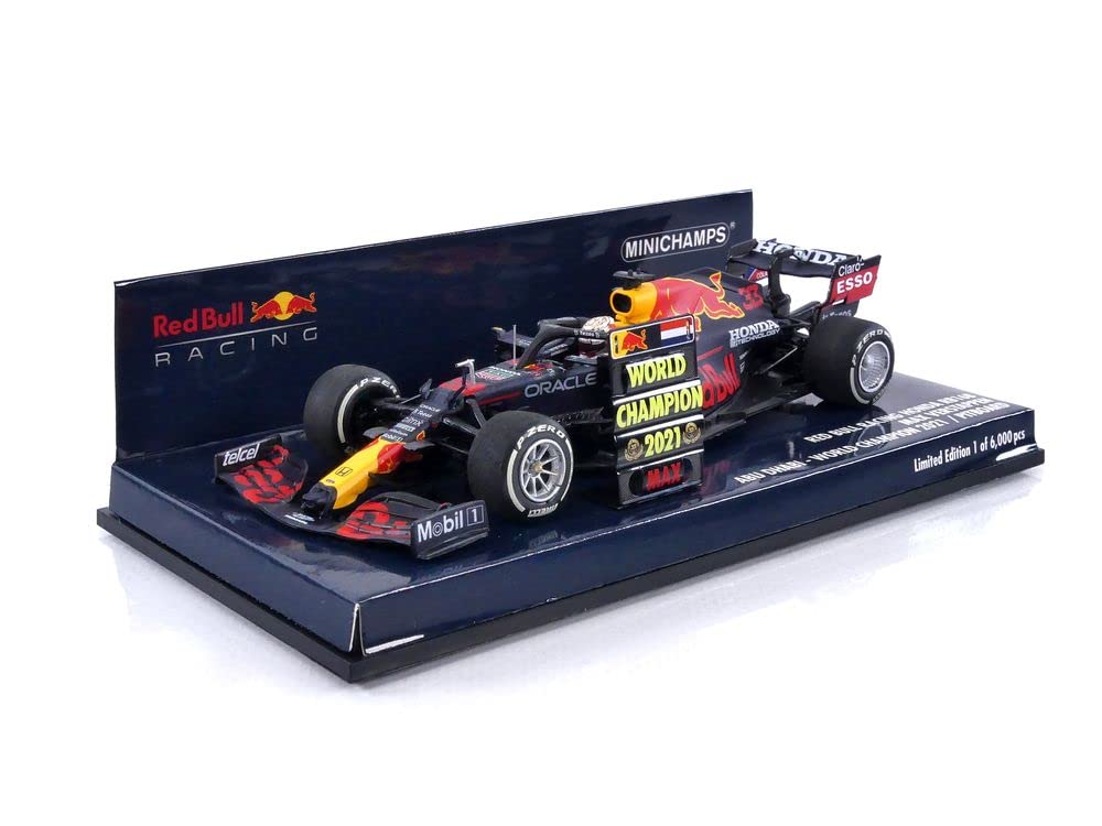 Minichamps Red Bull Racing Honda RB16B Max Verstappen Abu Dhabi GP 2021 Winner World Champion with Pit Board Completed Product 1/43