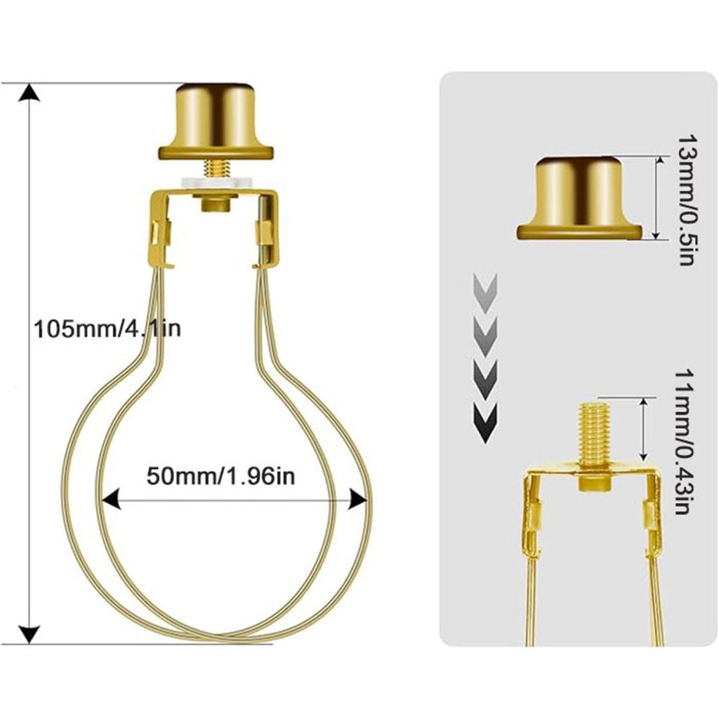 Runder Glühbirnen-Clip-Adapter, Lampenschirmhalter-Clip-on mit Lampenschirm, Oberer Halterhalter Stütz-Montageteile Konverter