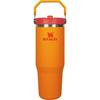 STANLEY Ice Flow Flip Straw 2.0, Goldenrod Coral, Vacuum Insulated Tumbler, 0.88L, Stainless Steel Water Bottle, Insulated, Perfect for Sports and Out