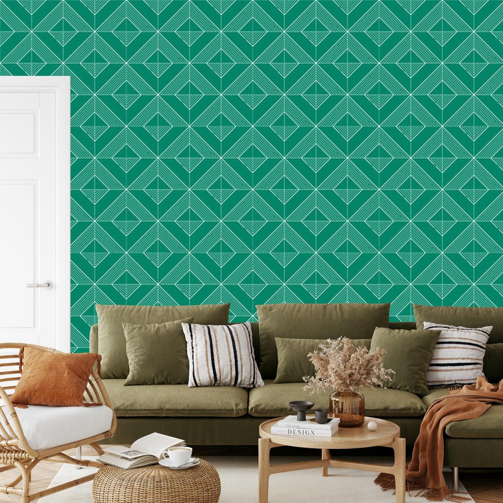 Geometric Rhombus Sea Wallpaper, Sea Background 50x1000