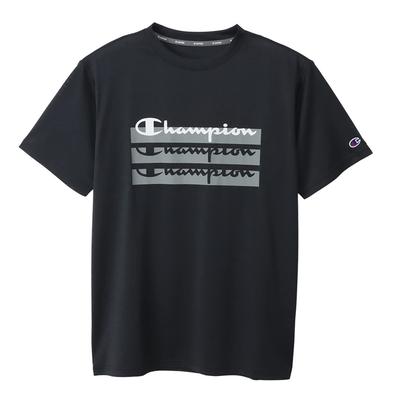 Short Round Quick Odor UV Graphic Logo Short Sleeve M [Champion] T-shirt, Sleeve, Neck, Drying, Antibacterial, Resistant, Protection, Print, T-shirt,