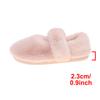 Women White Furry Flat Moccasin Loafers, Fleece Lined French Style Warm Cotton Shoes for Autumn Winter Outdoor Wear
