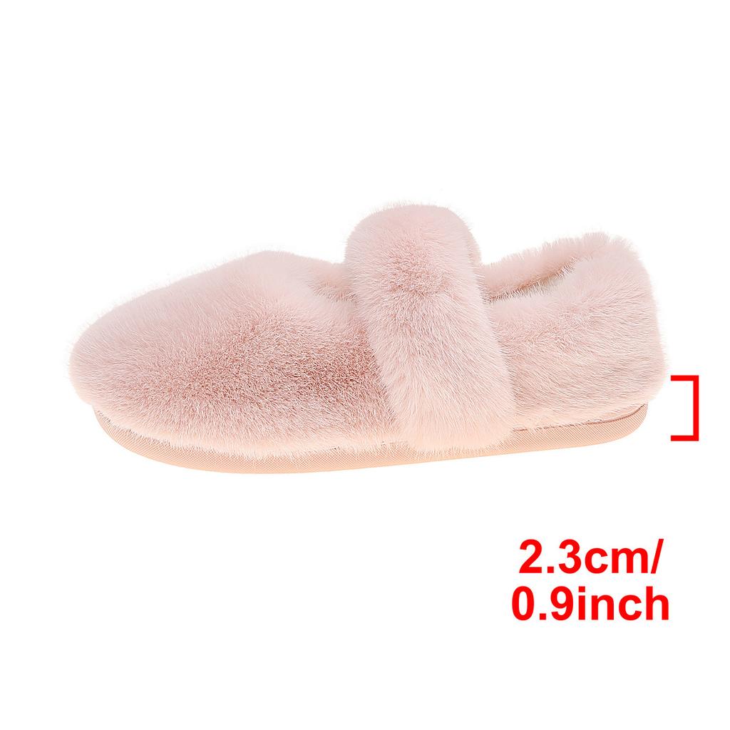Women White Furry Flat Moccasin Loafers, Fleece Lined French Style Warm Cotton Shoes for Autumn Winter Outdoor Wear