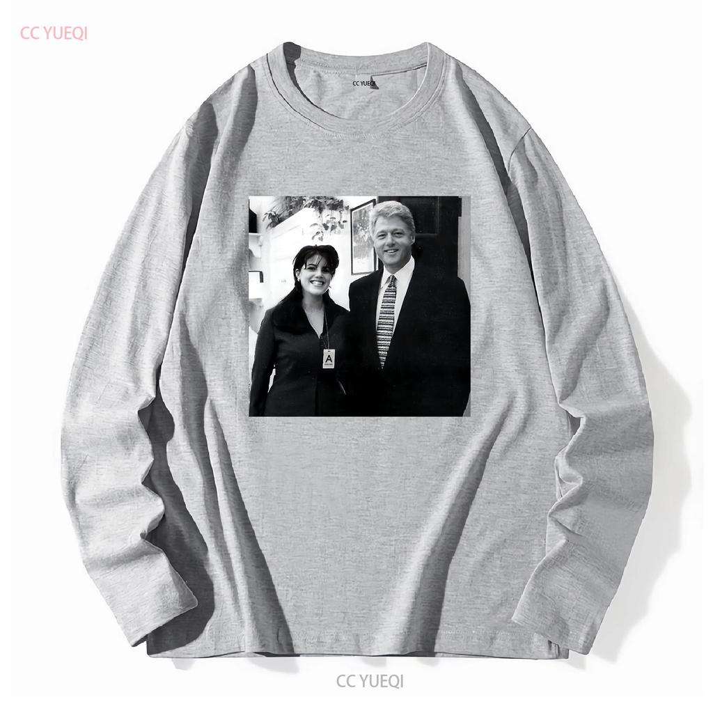 Funny Bill Clinton And Monica Lewinsky T Shirt All Siz vintage Washed streetwear homme Breathable Casual Stylish Unisex Soft