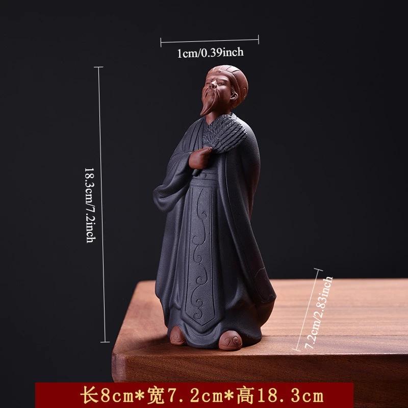 

Chinese home furnishing historical figures Zhuge Liang ornament ceramic Hufeng evoking rain Zen living room entrance decoration