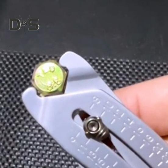 1/2-częściowy sprawdzacz gwintów z brelokiem, przenośne jednostki metryczne i imperialne, przesuwne pokrętło, identyfikator śruby, wytrzymały, stal nierdzewna, precyzyjna nakrętka śruby