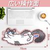 Benvo Mouse Pad Cute Cat Large Gaming Mouse Pad Special Shape Keyboard Pad Rubber Bottom Mouse Compatible Washable Surface Comfortable Operation