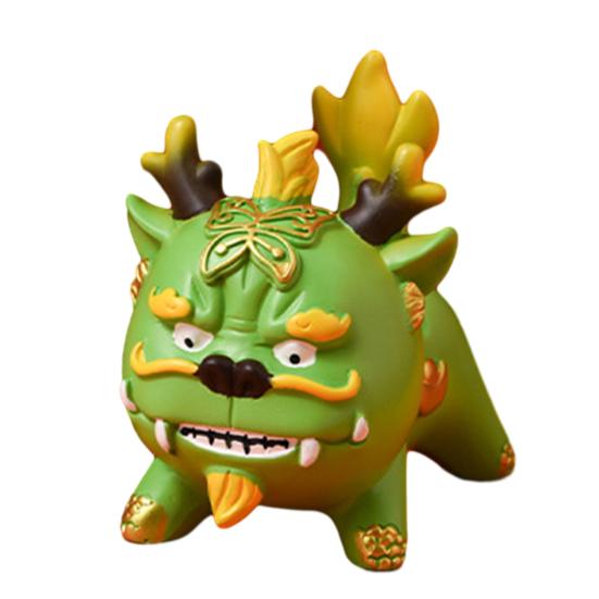 

Держатель в стиле зодиака, яркий цвет, мультяшный дизайн дракона, украшение ручной работы из смолы, кронштейн для телефона зелёный