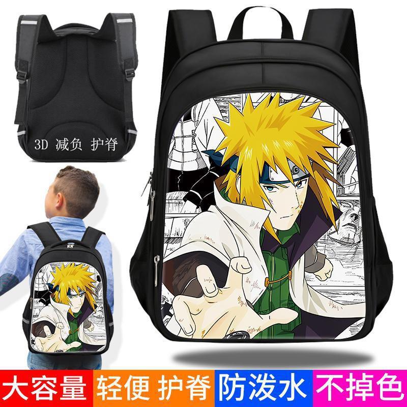 Naruto Anime Backpack Kids Large Capacity Waterproof School Bag With Spine Support Adjustable Straps 3 Sizes