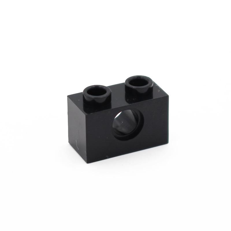 

120pcs Technology 3700 Brick 1x2 with Hole Thick Bricks Building Blocks Technology Parts Compatible Accessories Mechanical