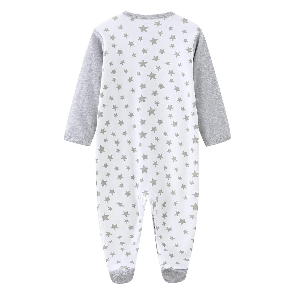 LEYAN Baby-Strampler, Langarm-Strampler, Schlafanzug, Neugeborenenkleidung, 2-teiliges Set, Niedliche Frontöffnung, Babyparty-Geschenk, Alle Jahreszeiten, 0-12 Monate