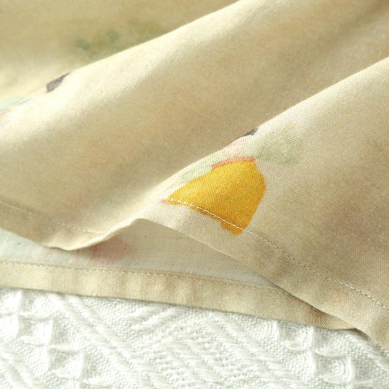 Women's Long-sleeved Chinese National Style Cotton Nightgowns for Women Spring / Summer Thin Bamboo Cotton Double-layer Gauze Nightdress