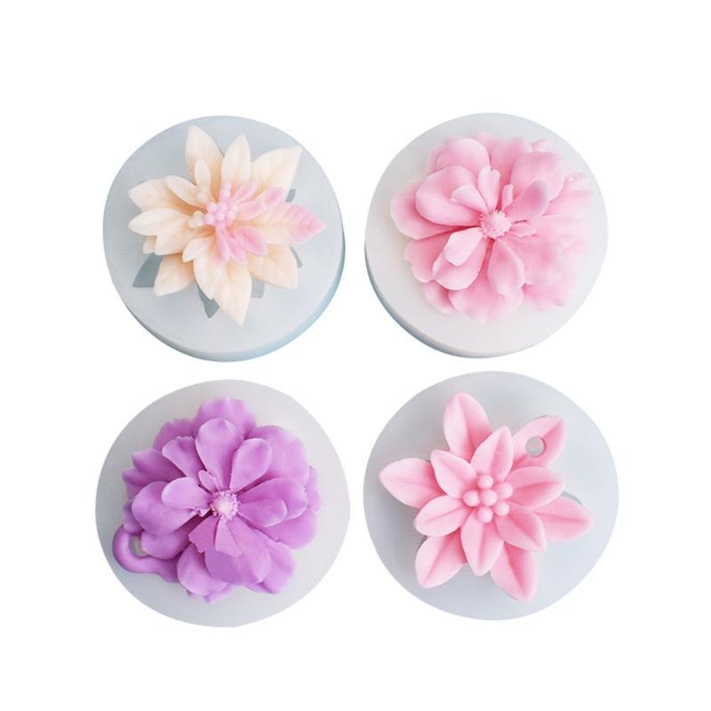 Kreslená kamélie lotosová vonná svíčka silikonová forma dekorativní forma do vozidla sádrová forma potřeby pro výrobu dortů