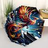 1pc Phoenix Rising Design Automatic Folding Umbrella - 3 Folding Design, Vivid Cartoon Pattern, Suitable for Outdoor Activities, A Gift for Fans