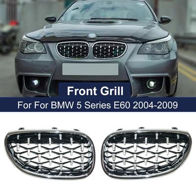 Dvojice závodní mřížky do auta Diamantová mřížka na ledviny pro BMW E60 E61 550i 535i M5 2004-2009 Mřížka předního nárazníku Meteor Style