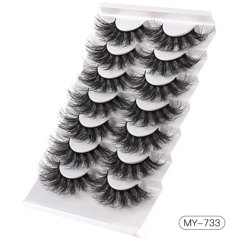 7 Pairs Of Fried Hair Imitation Mink False Eyelashes Messy Natural Thick Eyelashes