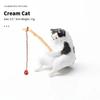 1/5/10PCS Ornament Decorative Furnishings for Aquarium Cats Fishing Figurine Cat Sculpture Sitting Fishing Little Cute Cat Resin