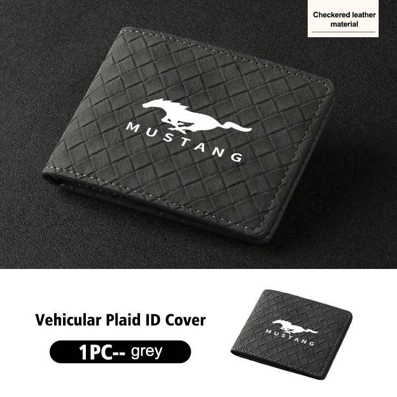 EFOS1 Suede Car ID Cover Vehicular Plaid Card Protector Wallet For Ford Fiesta Ranger Mondeo Escape Ecosport Fusion Explorer