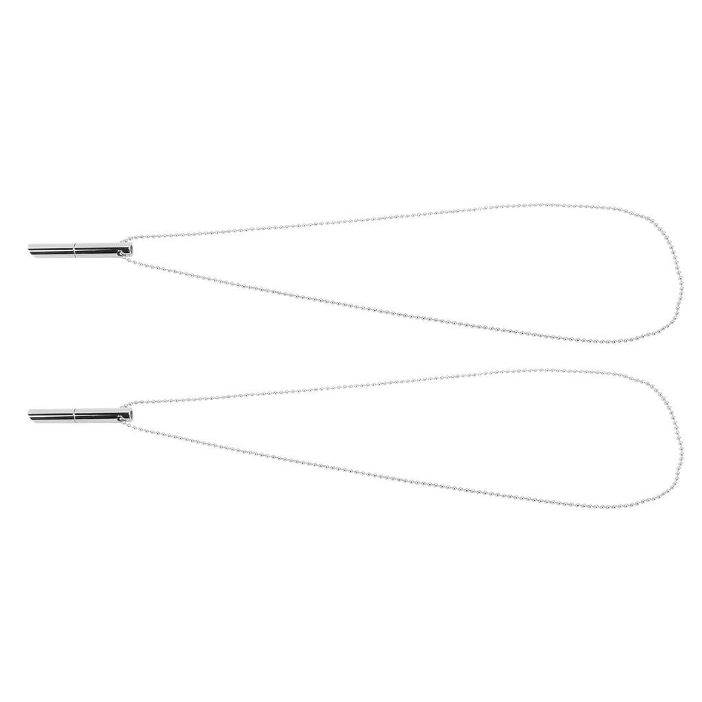 2PCS Stress Anxiety Relief Necklace Stainless Steel Mindful Breathing Exercise Device Whistle