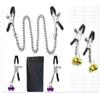 Triple-Bell Nipple Clamps Set for Women's Sensual Play and SM Experience