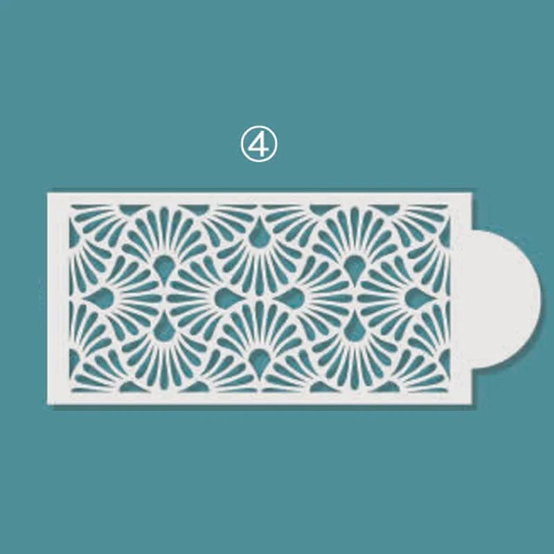 New Fondant Stencils Lace Flower Spike Pattern Style Cake Stamp Embossing Mold Wedding Cake Decoration Edge Template Baking Tool
