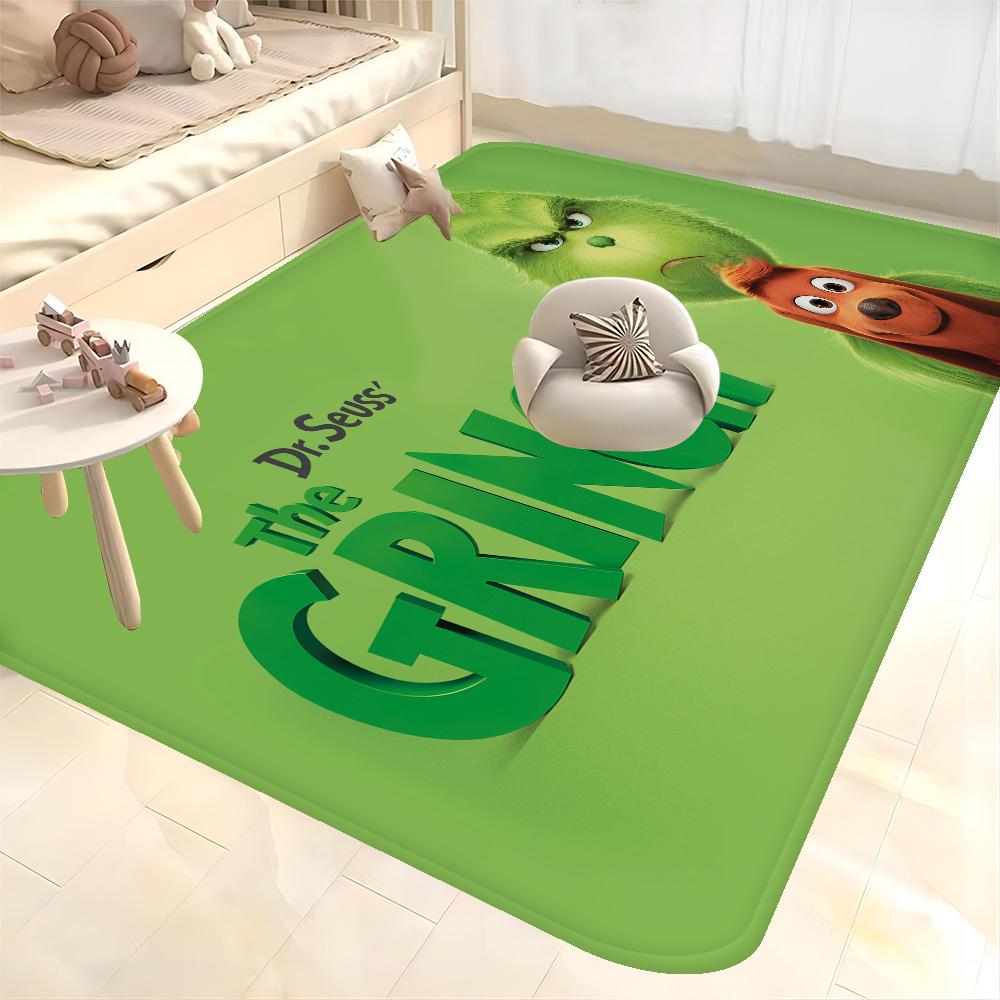 Tappetini per la stanza del cartone animato THE G-GRINCH Più economici Antiscivolo Moderno Soggiorno Balcone Stampato Tappeto di Benvenuto