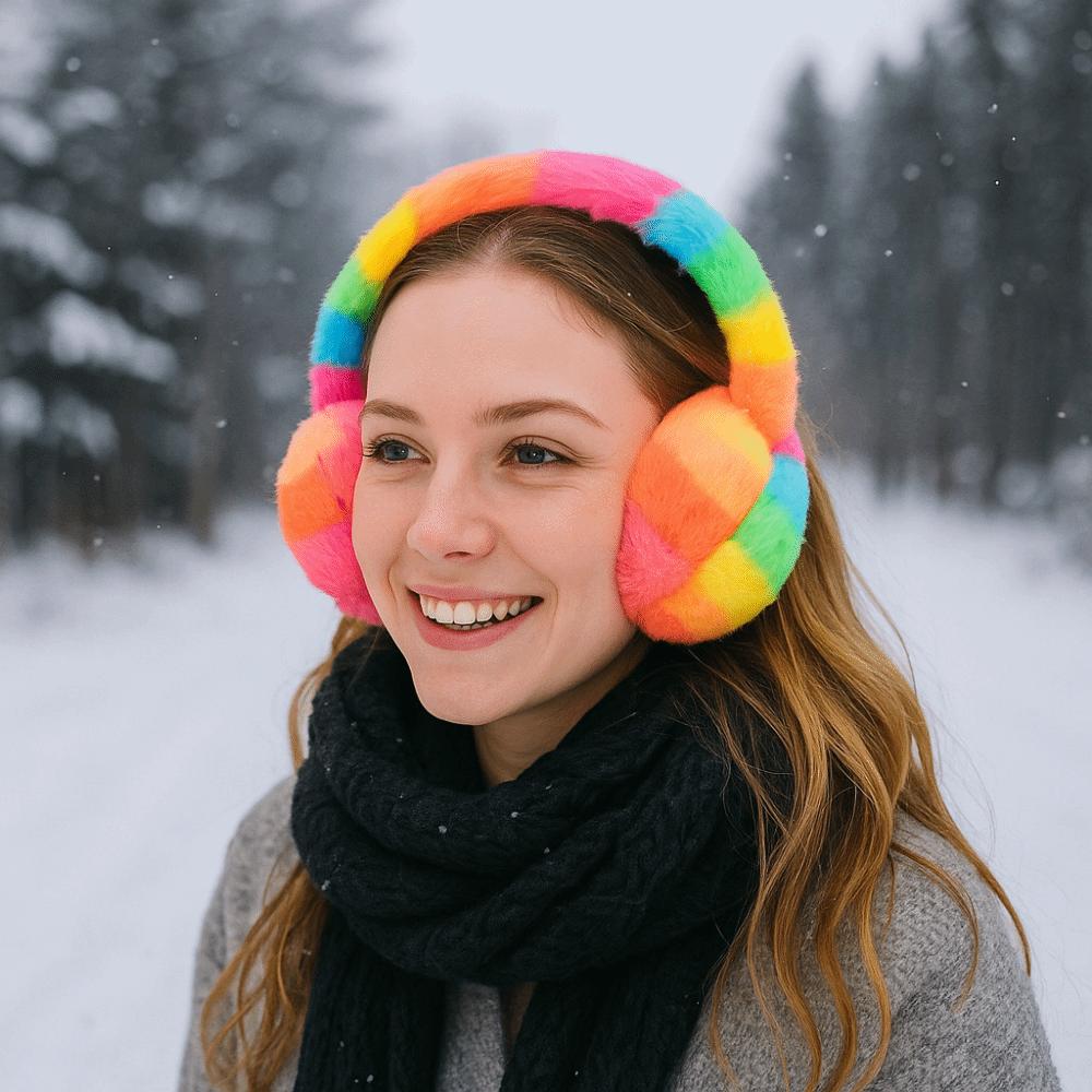 Cache-oreilles Chauds d'Hiver Protection Oreilles Oreillettes Moelleuses Oreillettes en Peluche Douce Pour Femmes Hommes Extérieur