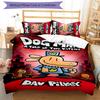 Dog Man 3pcs Bedding Set Duvet Cover Closure Includes 1 Duvet Cover & 2 Pillowcases for All Seasons Bedroom Home Dorm Decor