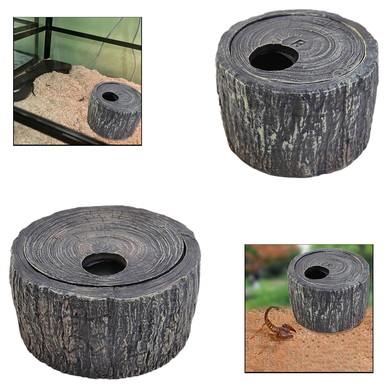 Realistic Lizard Hideout Resin Reptile Cave Durable Shelter Easy Cleaning for Enclosure Decor 9cmx9cmx6cm