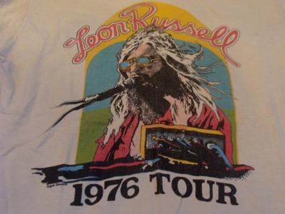 Nieuwe Leon Russell 1976 Tour Concert Wit Heren S-234XL Katoenen T-shirt Unisex T-shirt