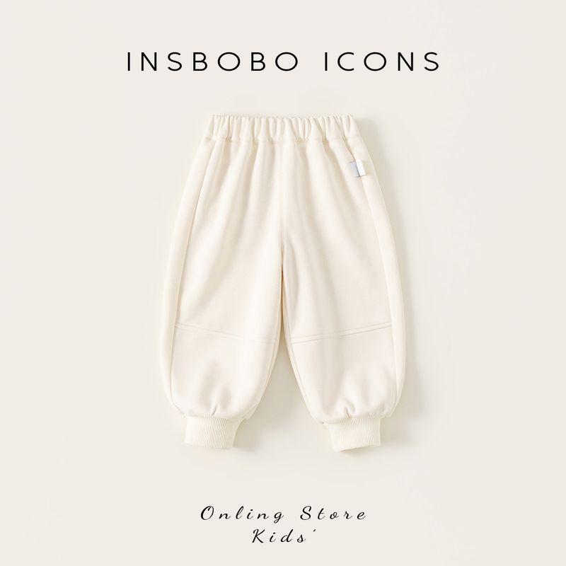 Insbobo Girls  Pants 2026 Spring New Style Girls  Casual Pants Spring and Autumn Sports Pants Children s Stylish Spring Wear Rice White 80