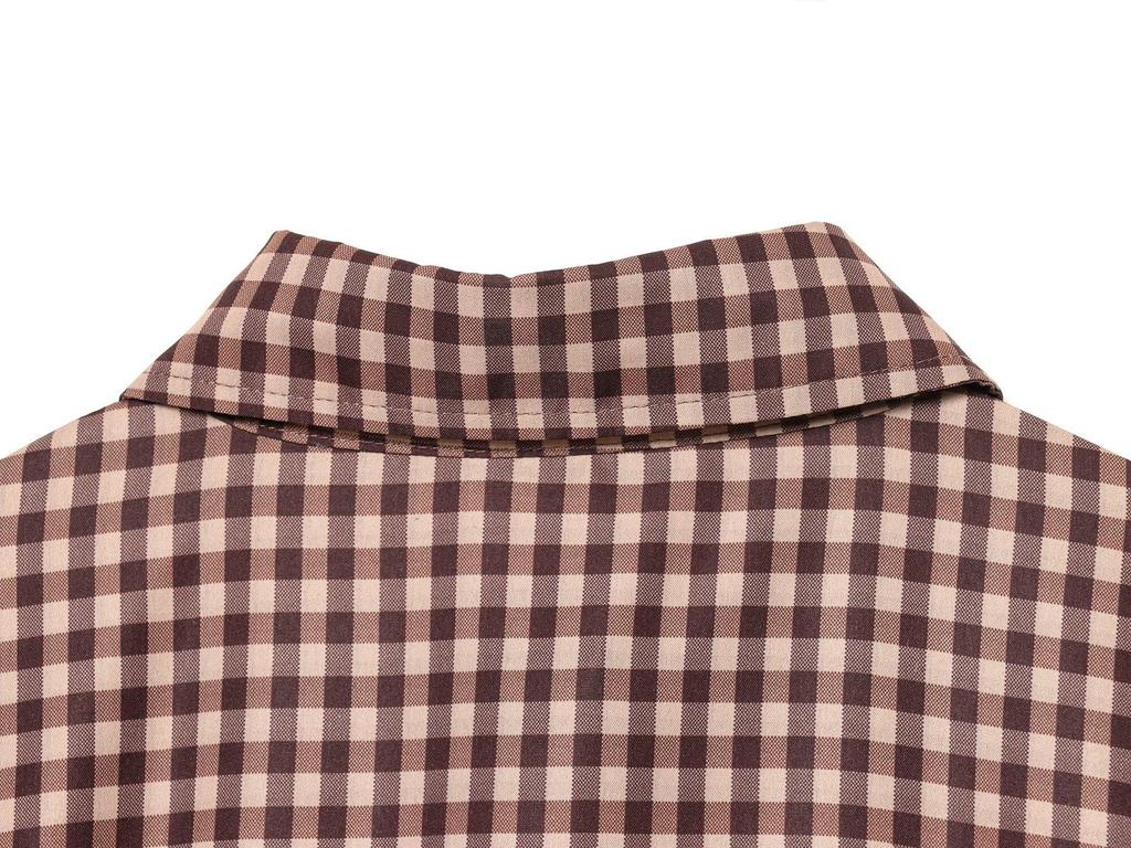 Spring 2026 Women's Plaid Shirt: European & American Style, Slim Fit, Versatile Fashion.