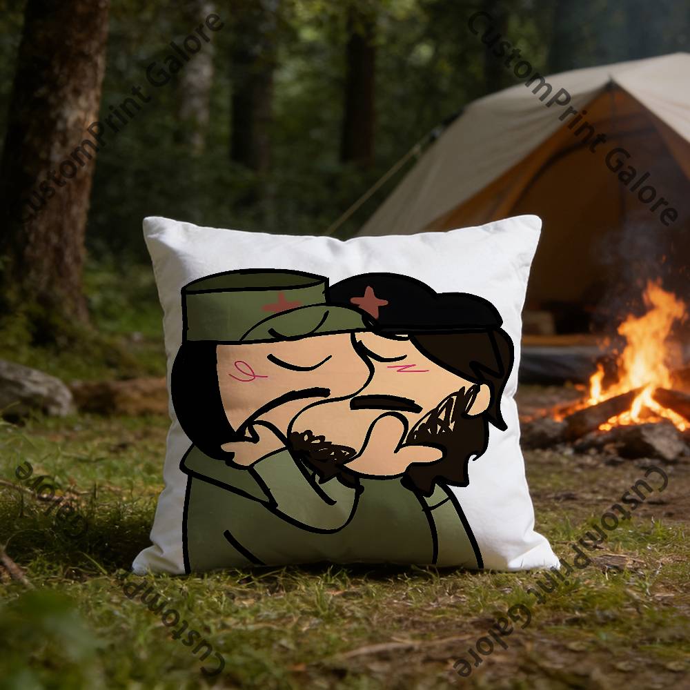 CChe GGuevara Karl Marx HD Print Square Pillow Cover Polyester Lightweight Customizable for Home Office Sofa Decor