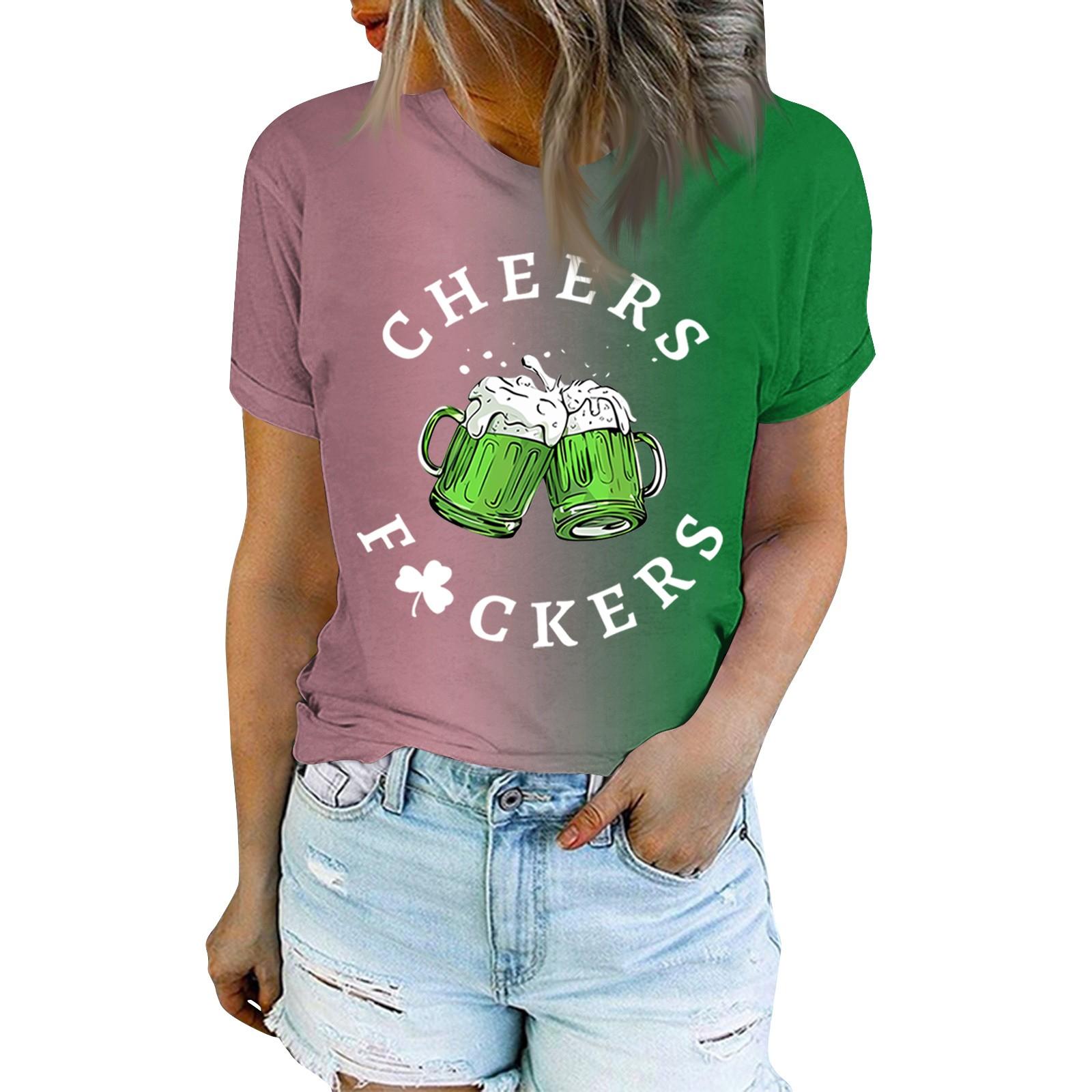 

Жіноча модна повсякденна футболка з круглим вирізом і короткими рукавами M білий