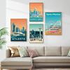 New York Boston Hawaii Lake Tahoe Chicago Poster de călătorie Artă de perete Imprimare Pânză Pictură Postere și imprimeuri nordice Poze de perete