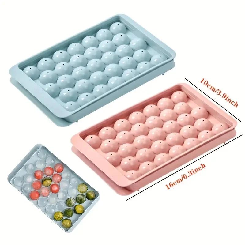 33 Ice Boll Hockey PP Mold Frozen Whiskey Ball Popsicle Ice Cube Tray Box Lollipop Making Gifts Kitchen Tools Accessories Mold