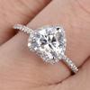 Luxury Silver Heart Ring for Women Exquisite Fashion Metal Inlaid White Zircon Stones Wedding Ring Engagement Jewelry