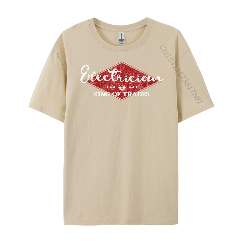 Electrician King Of Trades Lineman Electrical Work Wireman Clothing Mens TShirts Graphic Tshirts Leisure