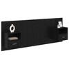 Headboard with Cabinets 3 Pcs Black Oak Effect Particleboard