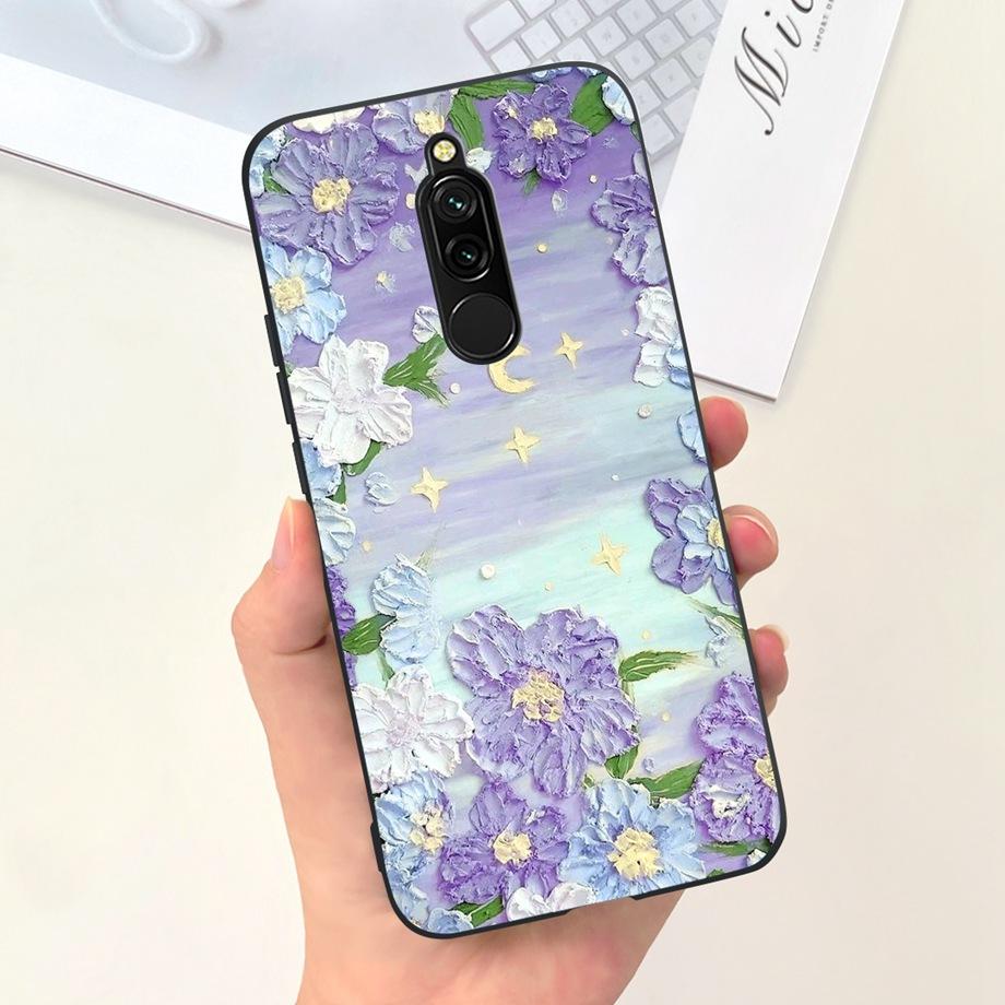 Liquid Silicone Cute Case for Xiaomi Redmi 8 Capa Protective Back Cover For Redmi Note 8 Pro Note8Pro Note 8T Bumper Redmi8 Case