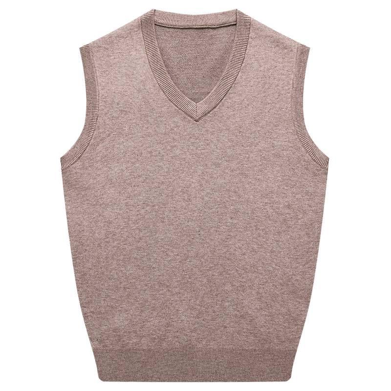 Woodpecker Men's V-neck Knitted Sleeveless Vest for Autumn and Winter