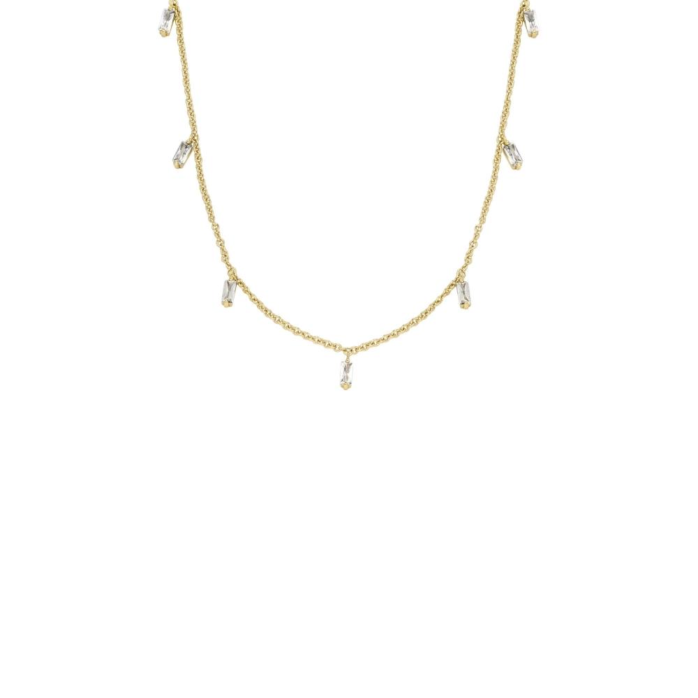 

Женское ожерелье Fossil с подвеской из латуни золотистого цвета Hazel Glitz, золотистый