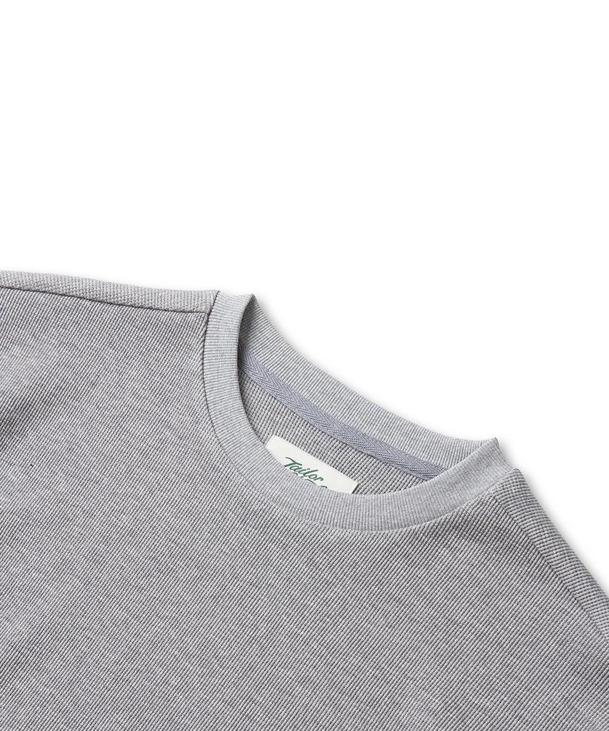 Teilleochaedeu Tactile Waffle Crewneck (Gray)