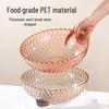 WUHE Light Luxury Gold-Rimmed Plastic Fruit Bowl Set