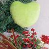 Ponteira de Árvore Coração Verde Ponteira de Árvore Coração de Pelúcia Macia Coração de Amor de Pelúcia com Base de Mola de Metal para Árvores Mini Grandes St. Decoração de Festa de Dia de São Patrício
